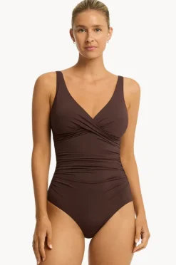 Women Sea Level Eco Essentials Cross Front One Piece