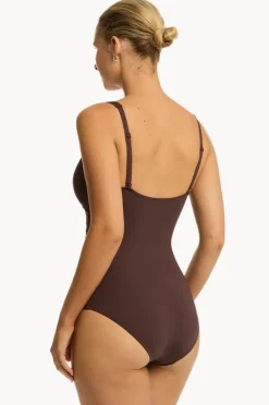 Women Sea Level Eco Essentials Cross Front One Piece