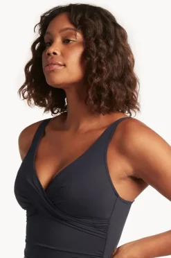 Women Sea Level Eco Essentials Cross Front One Piece