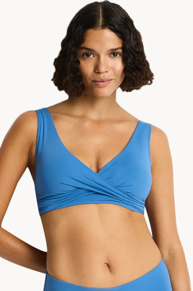 Women Sea Level Eco Essentials Cross Front Bra