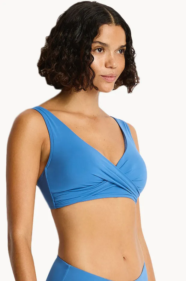 Women Sea Level Eco Essentials Cross Front Bra