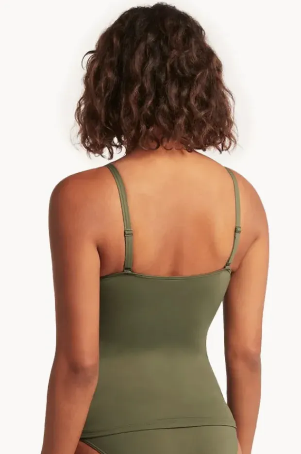 Women Sea Level Eco Essentials Cross Front Tankini Separate