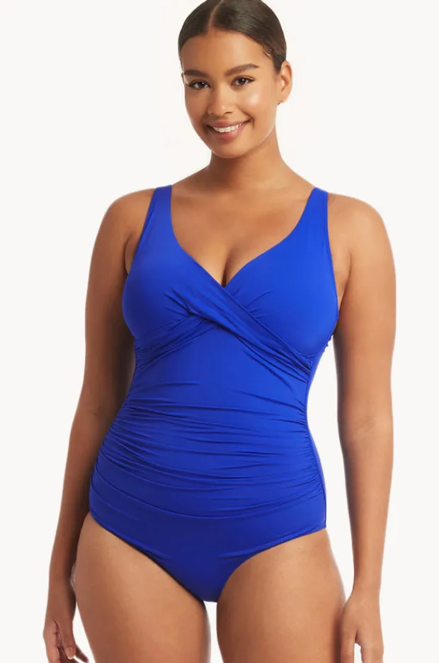 Women Sea Level Eco Essentials Cross Front One Piece
