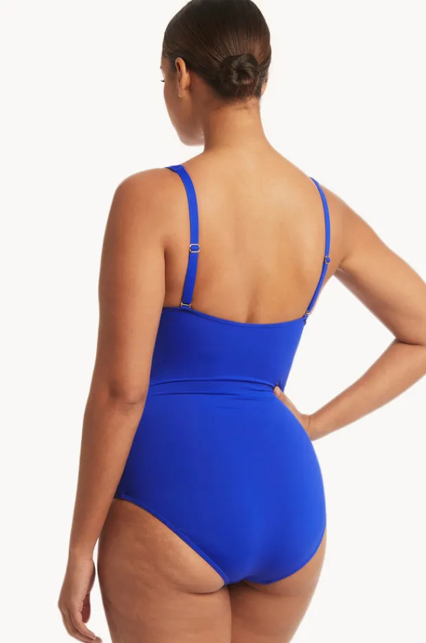 Women Sea Level Eco Essentials Cross Front One Piece