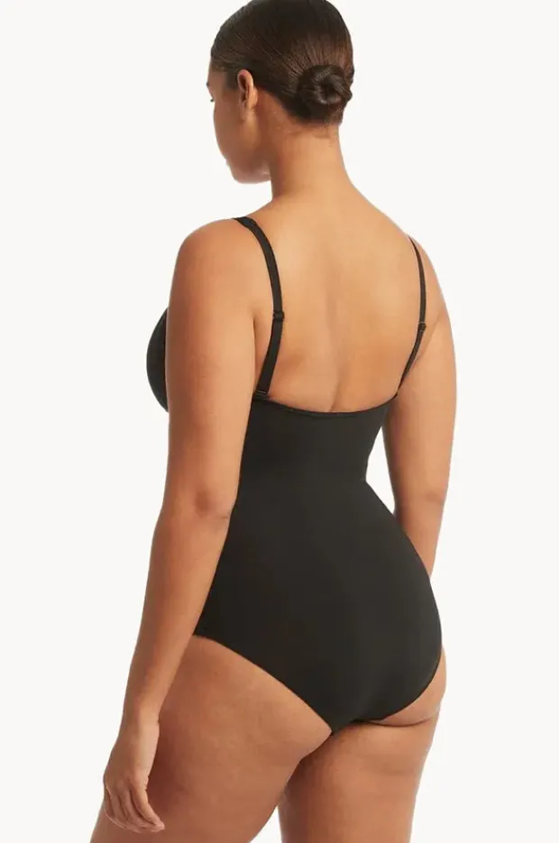 Women Sea Level Eco Essentials Cross Front One Piece