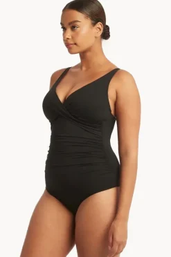 Women Sea Level Eco Essentials Cross Front One Piece