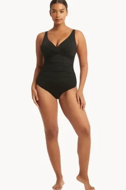 Women Sea Level Eco Essentials Cross Front One Piece
