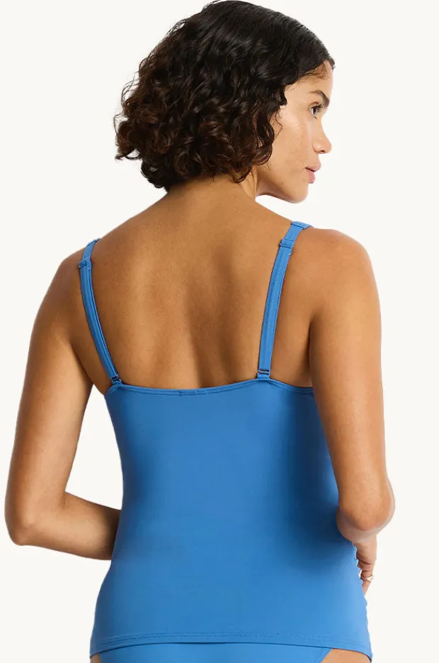 Women Sea Level Eco Essentials Cross Front Tankini Separate