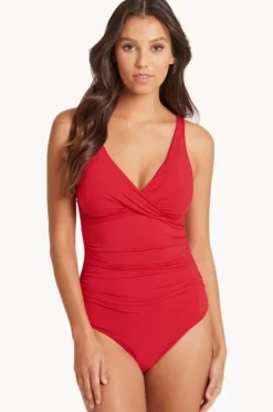 Women Sea Level Eco Essentials Cross Front One Piece