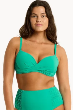 Women Sea Level Eco Essentials D/DD Cup Cross Front Bra