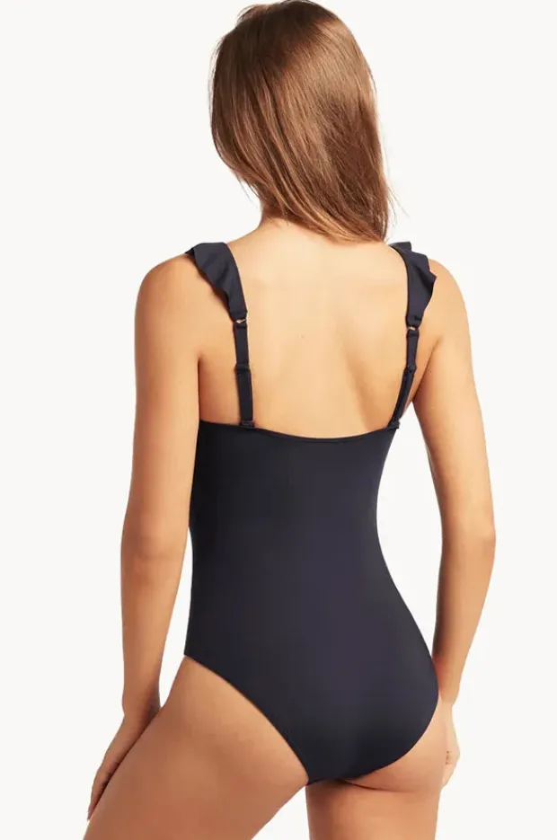 Women Sea Level Eco Essentials Frill One Piece