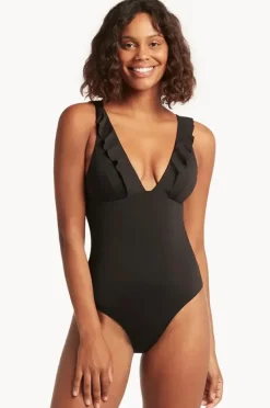 Women Sea Level Eco Essentials Frill One Piece