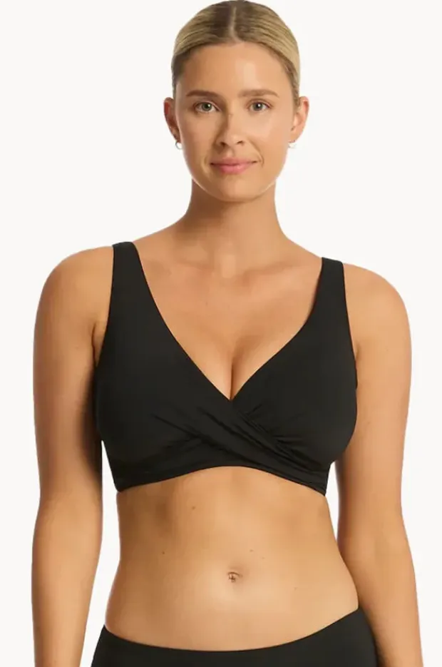 Women Sea Level Eco Essentials G Cup Cross Front Bra