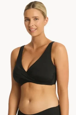 Women Sea Level Eco Essentials G Cup Cross Front Bra