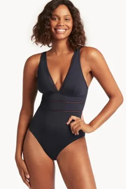 Women Sea Level Eco Essentials Spliced One Piece