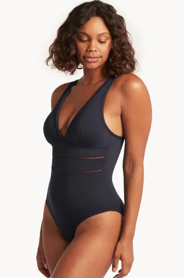 Women Sea Level Eco Essentials Spliced One Piece