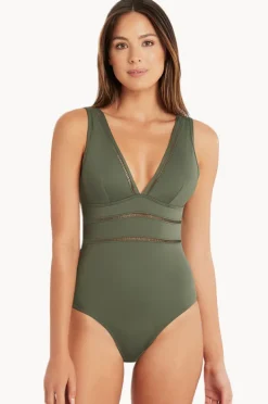 Women Sea Level Eco Essentials Spliced One Piece