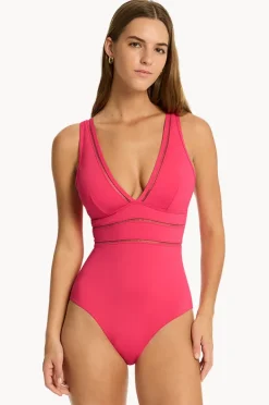 Women Sea Level Eco Essentials Spliced One Piece