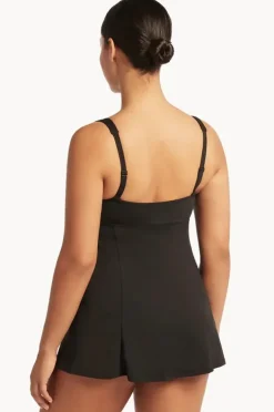 Women Sea Level Eco Essentials Square Neck Swim Dress