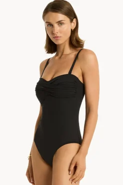Women Sea Level Eco Essentials Twist Bandeau One Piece