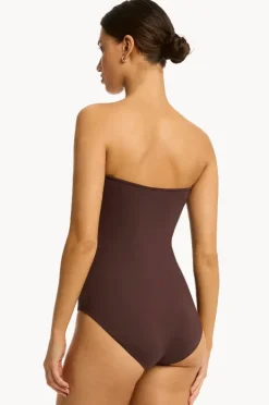 Women Sea Level Eco Essentials Twist Bandeau One Piece