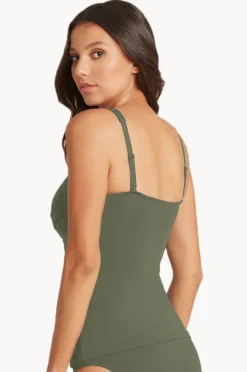 Women Sea Level Eco Essentials Twist Front Tankini Separate
