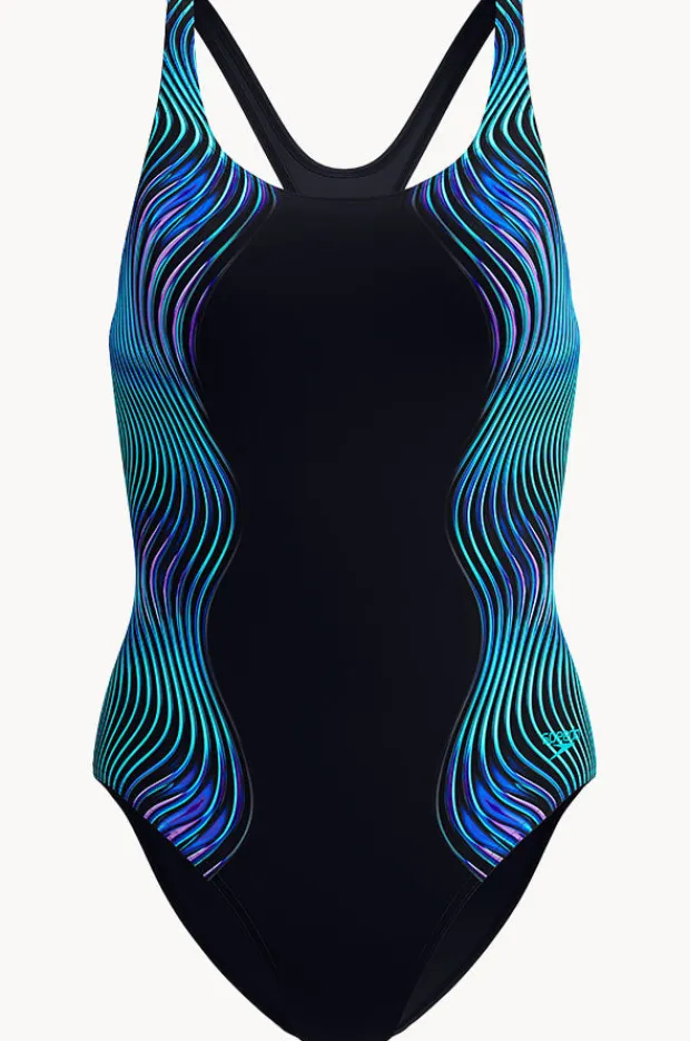 Women Speedo Engineered Print Butterfly Back One Piece