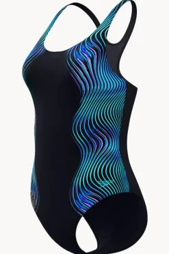 Women Speedo Engineered Print Butterfly Back One Piece