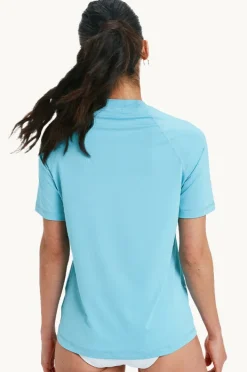 Women Roxy Essential Short Sleeve Suntop