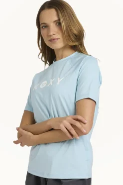 Women Roxy Essential Short Sleeve Suntop