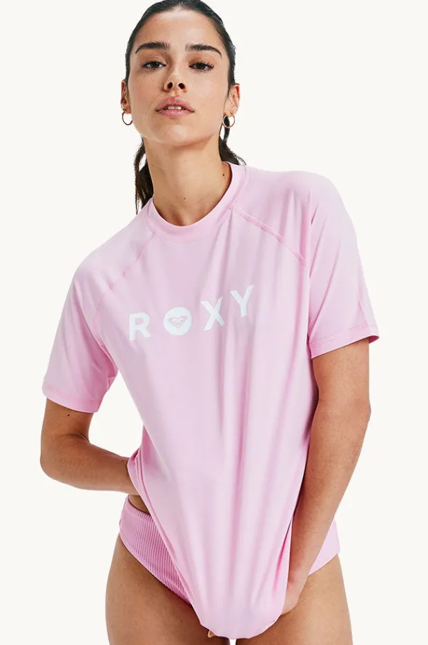 Women Roxy Essential Short Sleeve Suntop