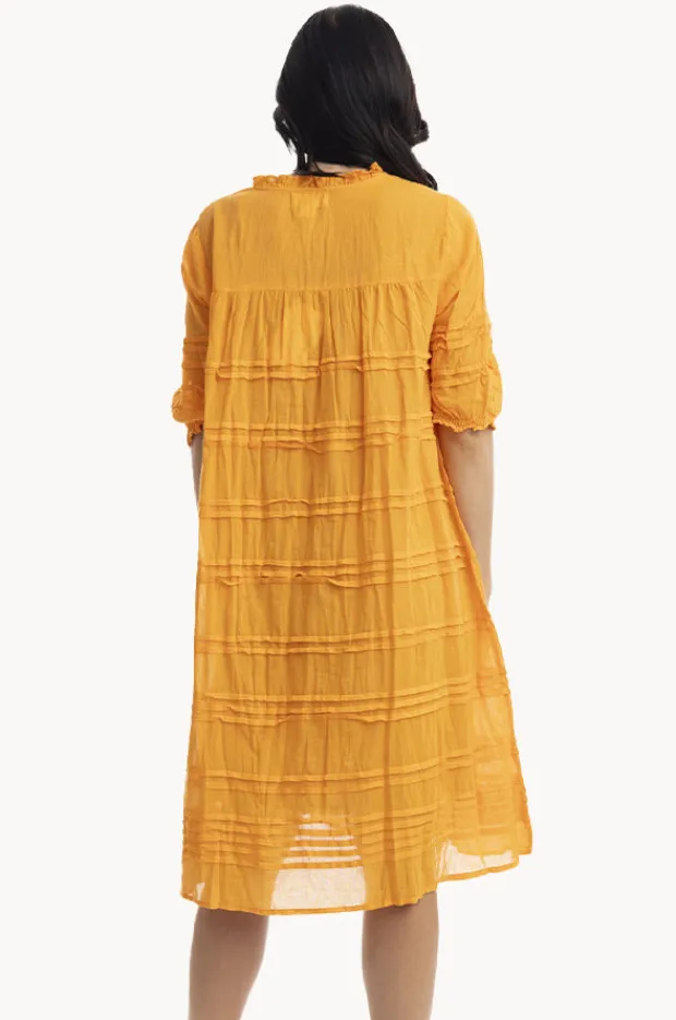 Women Orientique Essentials Cotton Gauze Pleated Dress