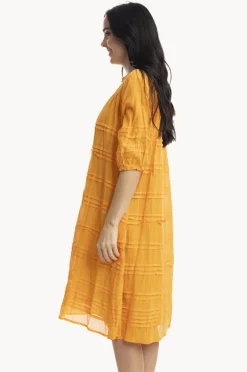 Women Orientique Essentials Cotton Gauze Pleated Dress