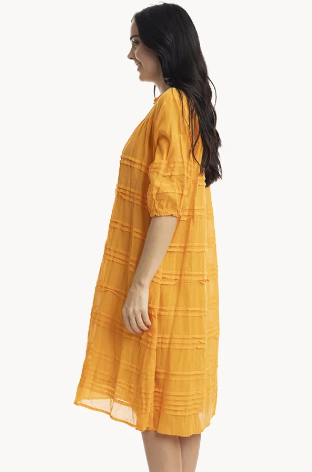 Women Orientique Essentials Cotton Gauze Pleated Dress