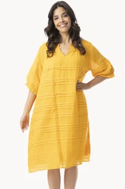 Women Orientique Essentials Cotton Gauze Pleated Dress