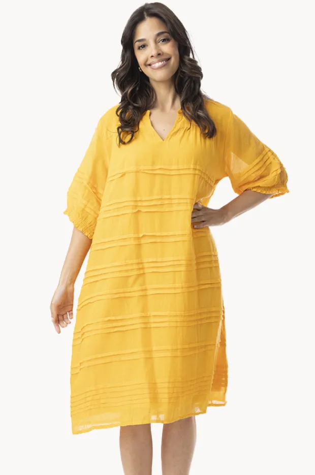 Women Orientique Essentials Cotton Gauze Pleated Dress
