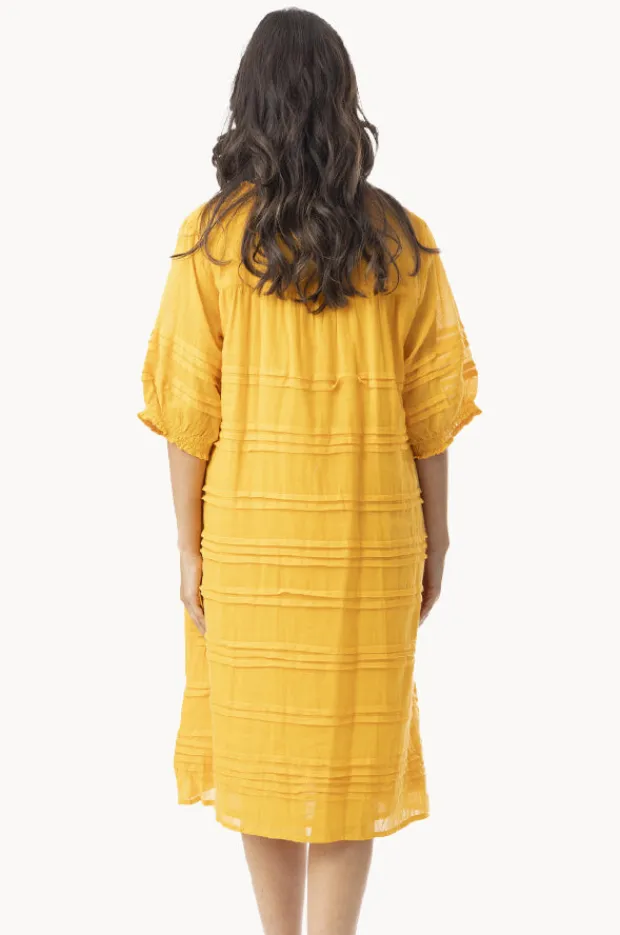 Women Orientique Essentials Cotton Gauze Pleated Dress