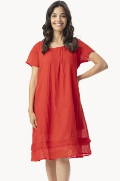 Women Orientique Essentials Gauze Frill Hem Dress