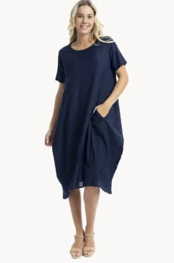 Women Orientique Essentials Linen Blend Bubble Dress