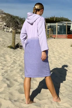 Women Back Beach Co Fade Hooded Towelling Robe L/XL