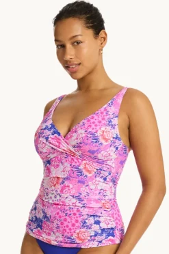 Women Sea Level Fiesta Cross Front Tankini Separate