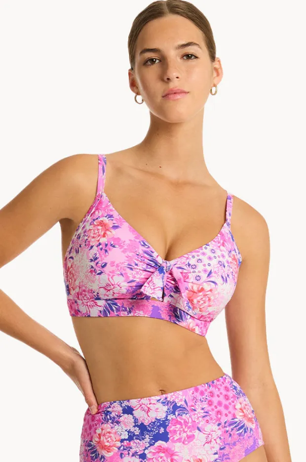 Women Sea Level Fiesta DD/E Cup Tie Front Bralette