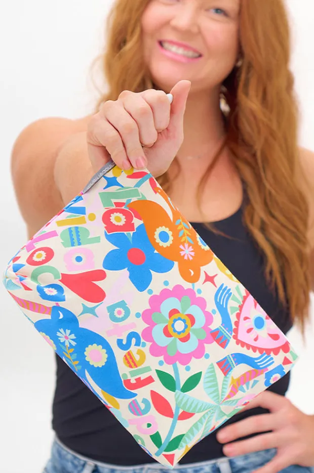 Women Annabel Trends Fiesta Large Cotton Cosmetic Bag