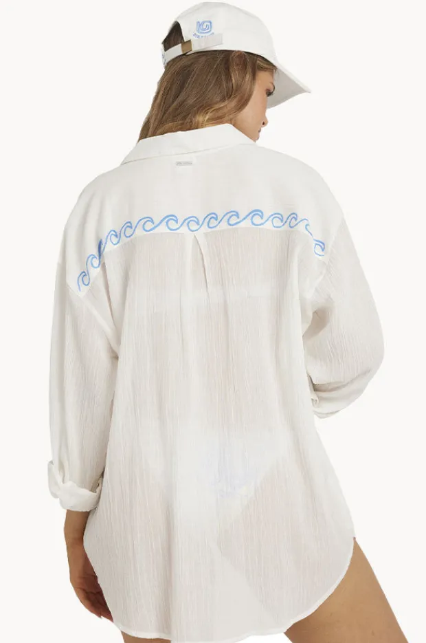 Women Billabong Find Me Here Button Down Shirt