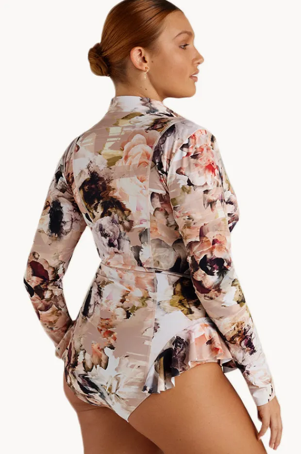 Women Sunsoaked Fiore Frill Long Sleeve Sunsuit