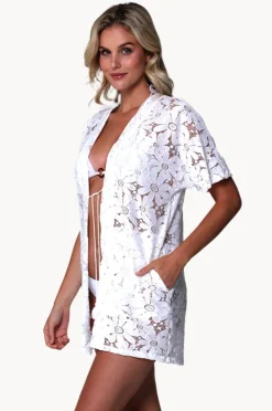 Women J.valdi Floral Crochet Kimono