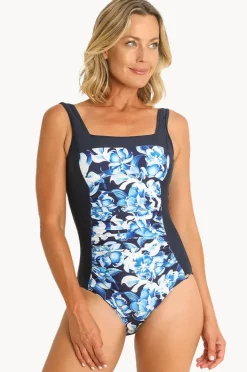 Women Jantzen Floral Square Neck One Piece