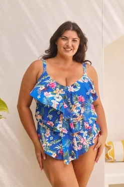 Women Capriosca Florida Tiered Frill Tankini Separate