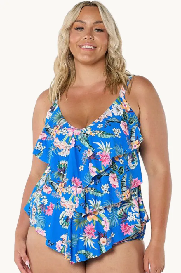 Women Capriosca Florida Tiered Frill Tankini Separate