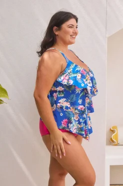 Women Capriosca Florida Tiered Frill Tankini Separate